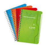 Clairefontaine - Ref 237C - Calligraphe Wire bound Notebooks (90 Sheets) - 11 x 17cm, Squared Ruling, 70gsm Superfine Vellum Paper - Assorted Colours (Pack of 5)
